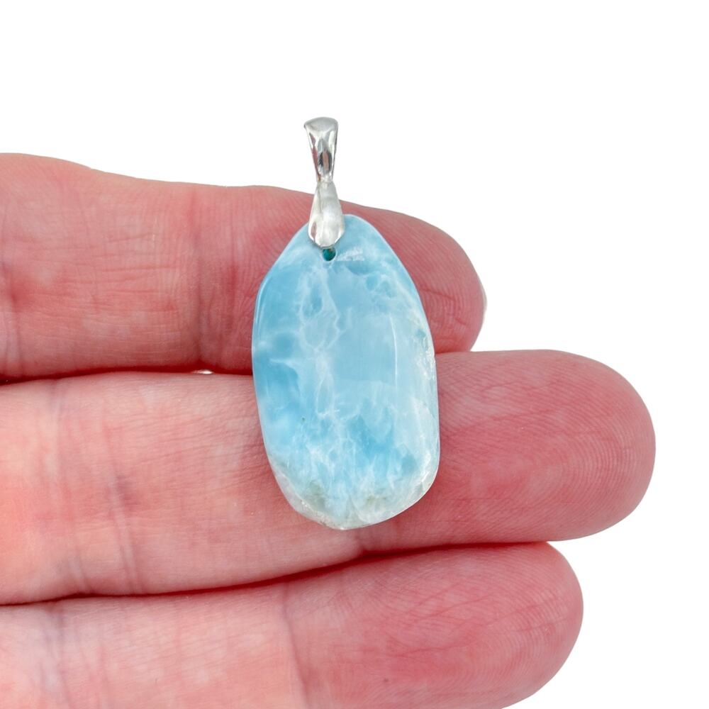 Vintage Sterling Silver 925 Larimar Pendant